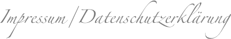 Impressum/Datenschutzerklärung